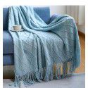 Knitted blanket, sofa blanket, cover blanket, Nordic blanket, office air conditioner blanket, bed towel, afternoon nap blanket, small blanket, diamond shaped 