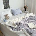 Wholesale solid color blanket, double layer sofa, leisure blanket, warm blanket, camellia flower, cow's milk wool, lamb's wool blanket, new style 