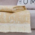 Cotton linen ins living room sofa blanket tassel blanket wearable knee blanket midnight sleeping blanket leisure decorative blanket bed tail blanket 