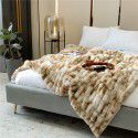 High grade imitation fur blanket comfortable skin friendly bubble rabbit blanket winter sofa blanket leisure blanket light luxury bed tail blanket 