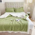 Cross border cashmere blanket thickened double layer jacquard taff blanket siesta blanket flannel blanket 