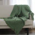 Nordic solid color three-layer cotton blanket sofa blanket thin cotton air conditioning blanket ins afternoon leisure blanket shawl manufacturer wholesale 