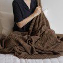 Ins Nordic sandstorm hair blanket Office nap blanket Air conditioning blanket Cover blanket Shawl wool knitting blanket Bed tail towel 