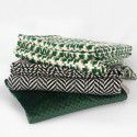 Luxury dark green sofa blanket bed towel bed blanket light green model room blanket thousand bird grid knitting bed blanket 