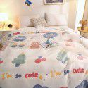 Ins Rainbow Bear~Korean Snow Flower Blanket Office Nap Leisure Sofa Blanket Air Conditioner Blanket in Summer 