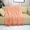 Pure color knitting blanket Home stay bed end decorative blanket blanket bed napkin ins nap air conditioning blanket blanket sofa blanket 