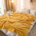 New super soft pure color flannel blanket plain stripe magic velvet nap blanket air conditioning blanket cover blanket special price 