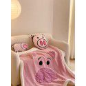 One wholesale ins small red book large version patch cloth embroidered cartoon children single and double lamb blanket 