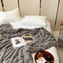 Cat like feel~high-grade tie dyed imitation fur rabbit hair blanket super soft casual blanket simple sofa blanket 