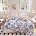 Cross border thickened marten wool blanket Autumn and winter thickened single cover blanket Double printed bed sheet blanket Wholesale by manufacturers 