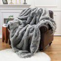 Nordic imitation fur blanket imitation fur sofa blanket model room soft decoration light luxury fur blanket thickened double-layer blanket 