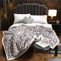 Cross border exclusive leopard print series new winter thickened double layer lamb blanket single double sofa flannel blanket 