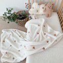 Ins Wind South Korean Baby Kids Cover Blanket in Spring, Autumn and Winter, Go Out and Embroider Baby Bears and Rabbits Embroidery Blanket, Sleeping Blanket 