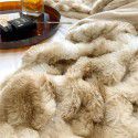 High grade imitation fur blanket comfortable skin friendly bubble rabbit blanket winter sofa blanket leisure blanket light luxury bed tail blanket 