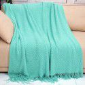 Pure color knitting blanket Home stay bed end decorative blanket blanket bed napkin ins nap air conditioning blanket blanket sofa blanket 