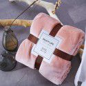 Foreign trade small blanket coral blanket four seasons nap travel blanket solid flannel thickened yoga gifts wholesale 