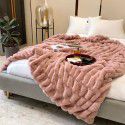 Cat like feel~high-grade tie dyed imitation fur rabbit hair blanket super soft casual blanket simple sofa blanket 