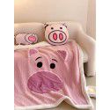 One wholesale ins small red book large version patch cloth embroidered cartoon children single and double lamb blanket 