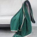 Luxury dark green sofa blanket bed towel bed blanket light green model room blanket thousand bird grid knitting bed blanket 