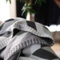 Nordic Geometric Simplicity Knitted ins Wind Cover Blanket Woolen Thread Sofa Blanket Factory Issued a new one from stock 