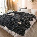 New super soft pure color flannel blanket plain stripe magic velvet nap blanket air conditioning blanket cover blanket special price 