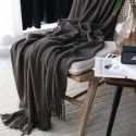 Autumn and winter thickened knitting cover blanket blanket leisure sofa blanket wool blanket Nordic solid color one hair factory stock 