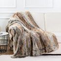 Nordic imitation fur blanket imitation fur sofa blanket model room soft decoration light luxury fur blanket thickened double-layer blanket 