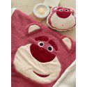 One wholesale ins small red book large version patch cloth embroidered cartoon children single and double lamb blanket 