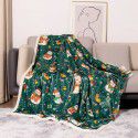 Cross border special flannel Christmas blanket Double layer snow Christmas decorative blanket Foreign trade nap blanket Air conditioning blanket