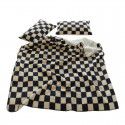 Chessboard check handmade blanket milk wool cover blanket lamb wool pillow case flannel imitation wool jacquard blanket sub net red 