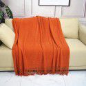 Pure color knitting blanket Home stay bed end decorative blanket blanket bed napkin ins nap air conditioning blanket blanket sofa blanket 