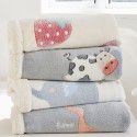 Children's blanket thickened winter cashmere quilt Children's kindergarten nap baby coral blanket 