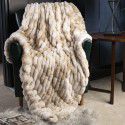 Nordic imitation fur blanket imitation fur sofa blanket model room soft decoration light luxury fur blanket thickened double-layer blanket 