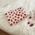 Strawberry coral wool blanket thin summer office nap air conditioning blanket nap sofa shawl blanket blanket 