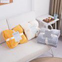 Cross border direct supply tassel ball blanket sofa dormitory blanket gift air conditioning blanket flange color solid wholesale 