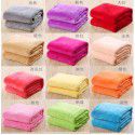 Flannel blanket logo Noon nap blanket Coral velvet air conditioning blanket thickened solid color activity gift blanket in summer 