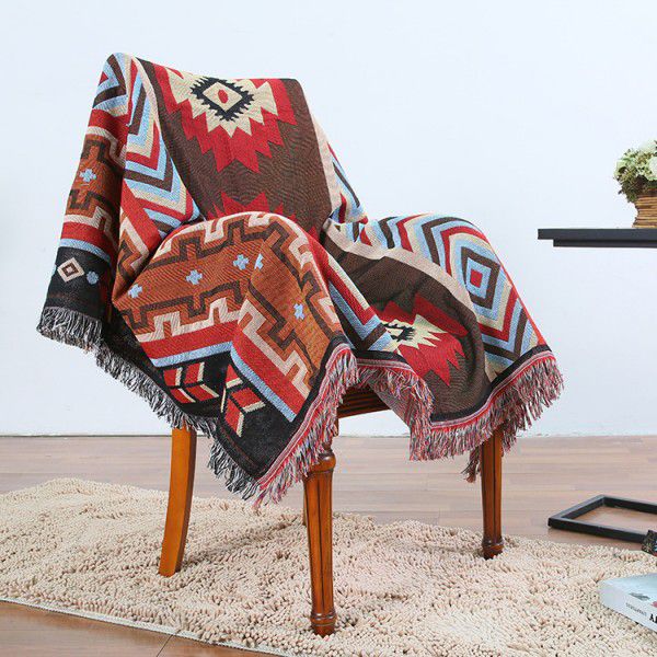 Dulcis Kilim Thread Blanket Office Air conditioning blanket Knitted cotton blanket European style sofa towel can be ordered for wholesale 