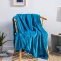 Cross border direct supply tassel ball blanket sofa dormitory blanket gift air conditioning blanket flange color solid wholesale 