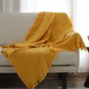 Nordic solid color three-layer cotton blanket sofa blanket thin cotton air conditioning blanket ins afternoon leisure blanket shawl manufacturer wholesale 