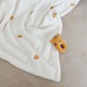 Ins Wind South Korean Baby Kids Cover Blanket in Spring, Autumn and Winter, Go Out and Embroider Baby Bears and Rabbits Embroidery Blanket, Sleeping Blanket 