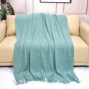 Pure color knitting blanket Home stay bed end decorative blanket blanket bed napkin ins nap air conditioning blanket blanket sofa blanket 