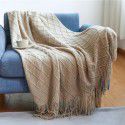 Knitted blanket, sofa blanket, cover blanket, Nordic blanket, office air conditioner blanket, bed towel, afternoon nap blanket, small blanket, diamond shaped 