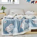 Children's blanket thickened winter cashmere quilt Children's kindergarten nap baby coral blanket 