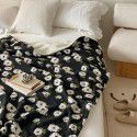 Cross border exclusive vintage jacquard cashmere blended blanket multi-functional sofa lunch blanket thickened lamb wool blanket 