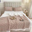 Cross border cashmere blanket thickened double layer jacquard taff blanket siesta blanket flannel blanket 