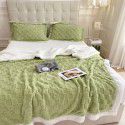 New blanket in autumn and winter of 2022 New taff wool blanket Pure plain color jacquard double layer lamb wool blanket 