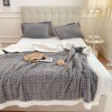 Cross border cashmere blanket thickened double layer jacquard taff blanket siesta blanket flannel blanket 