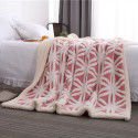 Foreign trade export thickened double-layer comfortable cotton wool jacquard blanket thickened cashmere double-layer blanket in winter office blanket 