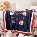 Christmas soft jacquard cartoon blanket children's bed blanket kindergarten nap blanket gift bag 