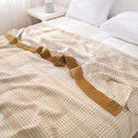 Leisure bamboo cotton sofa cover blanket towel quilt cool thousand bird grid gauze summer cool quilt air conditioning blanket summer double 